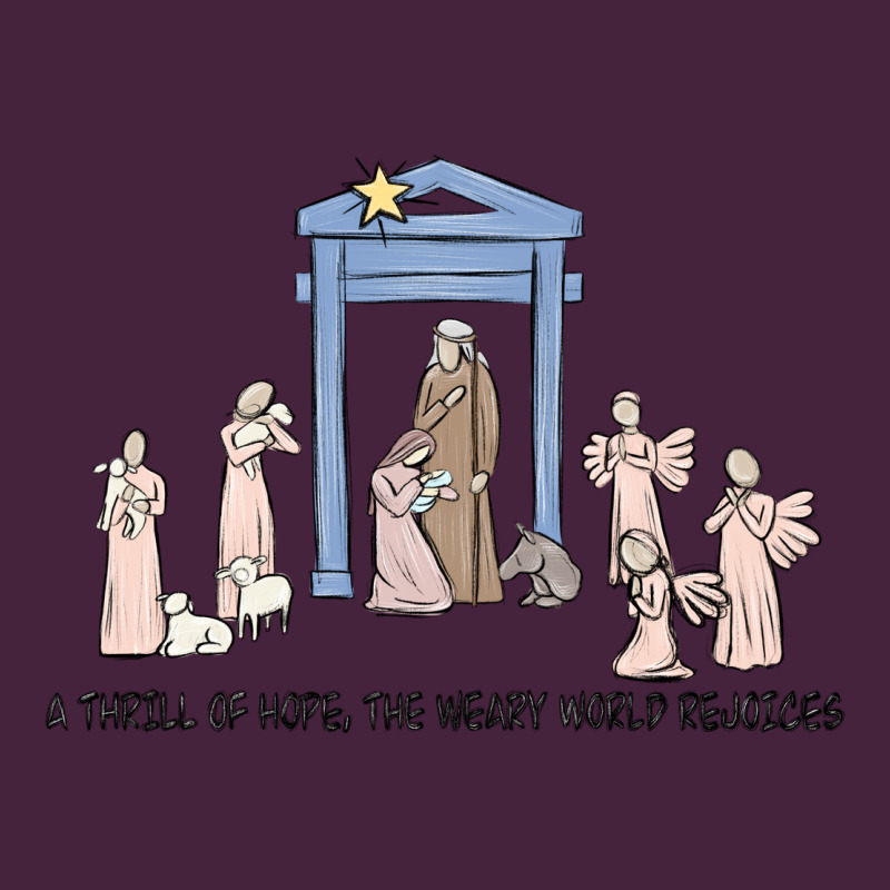 A Thrill Of Hope Nativity Premium Tee by MaliasSmallBusiness | Teevron