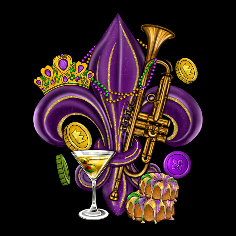 Fleur De Lis Mardi Gras Heavyweight Sweatshirt by HowdyJamesFarm | Teevron