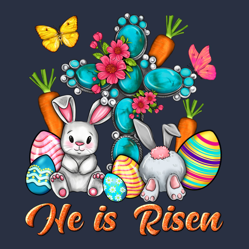 He Is Risen With Cross Easter Day Heavyweight Sweatshirt by HowdyJamesFarm | Teevron