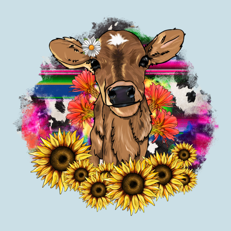 Baby Cow Flower Ladies Tee by NancyCooperArtShop | Teevron
