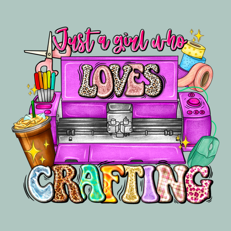 Just A Girl Who Loves Crafting Premium Sweatshirt by CowhideDigitalArt | Teevron