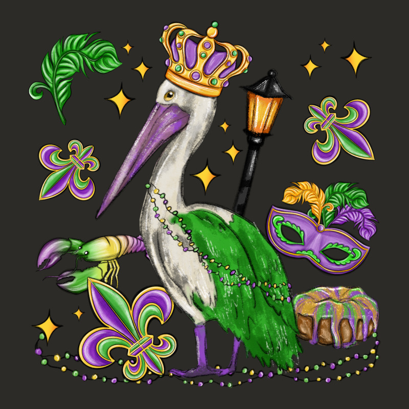 Mardi Gras Pelican Heavy Core Tee by MaliasSmallBusiness | Teevron