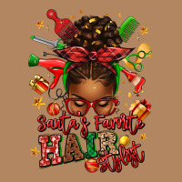 Santas Favorite Hair Stylist Afro Messy Bun Long Sleeve Tee | Teevron