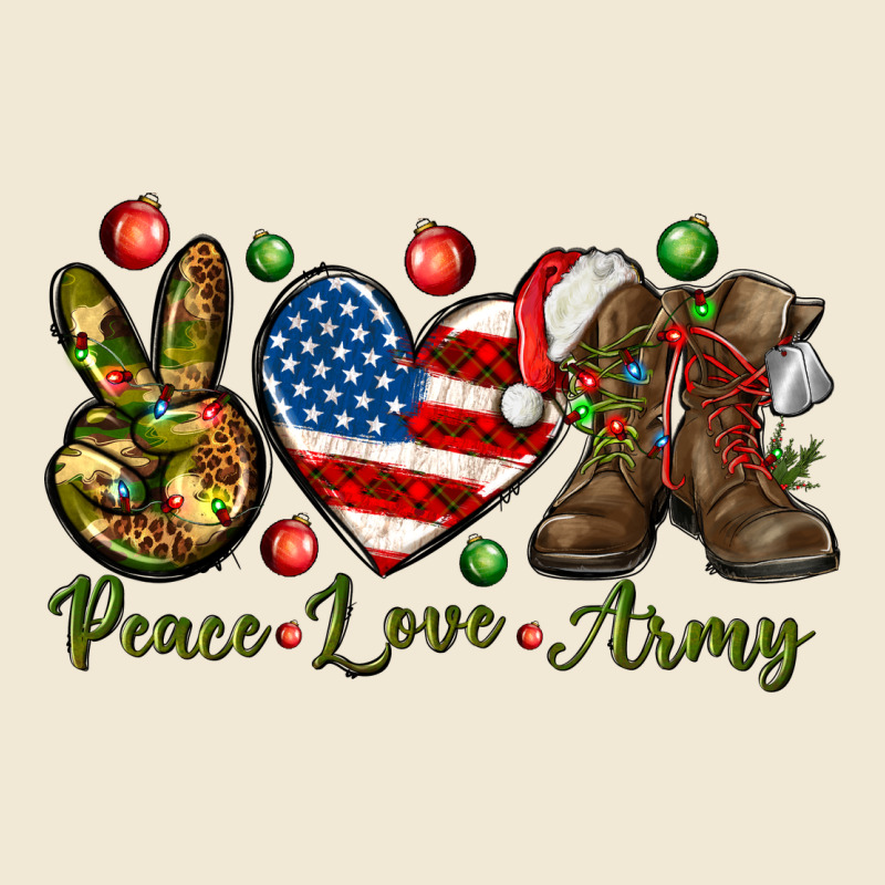 Peace Love Army Christmas Premium Tee by NancyCooperArtShop | Teevron