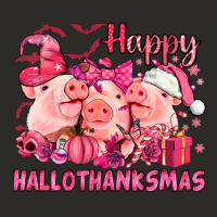 Happy Hallothanksmas Pigs Pink Heavy Core Tee | Teevron