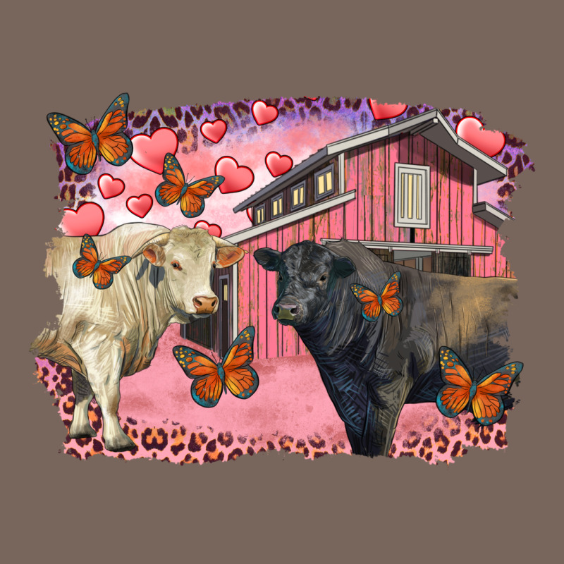 Valentine's Day Barn And Black Angus With Charolais Premium Hoodie by RanaPortraitStore | Teevron