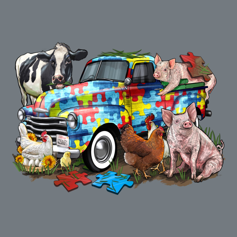 Autism Truck With Farm Animals Heavyweight Sweatshirt by CowGirlArtShop | Teevron