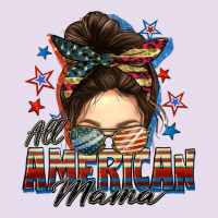 All American Mama Messy Bun 4th Of July Premium Hoodie | Teevron
