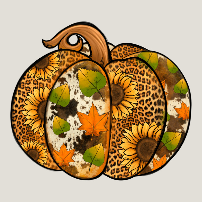 Leopard Cowhide Sunflower Pumpkin Heavy Core Tee by NancyCooperArtShop | Teevron