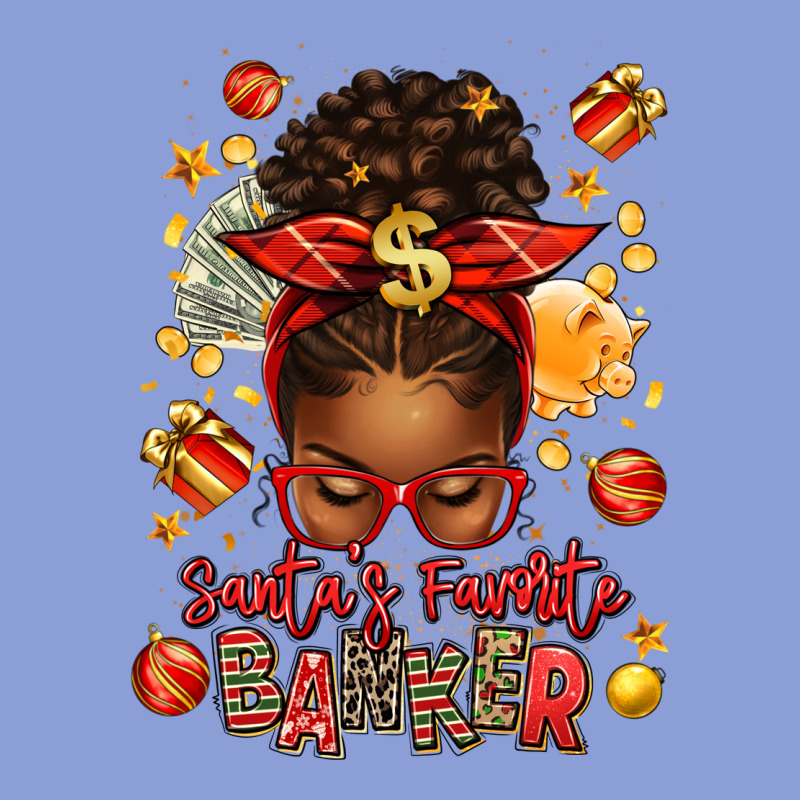 Santa Favorite Banker Afro Messy Bun Long Sleeve Tee by texasbilliewilder | Teevron