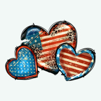American Flag Hearts 4th Of July Premium Hoodie | Teevron