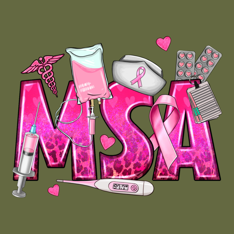 Breast Cancer Msa Medical Support Assistant Long Sleeve Tee by texasbilliewilder | Teevron