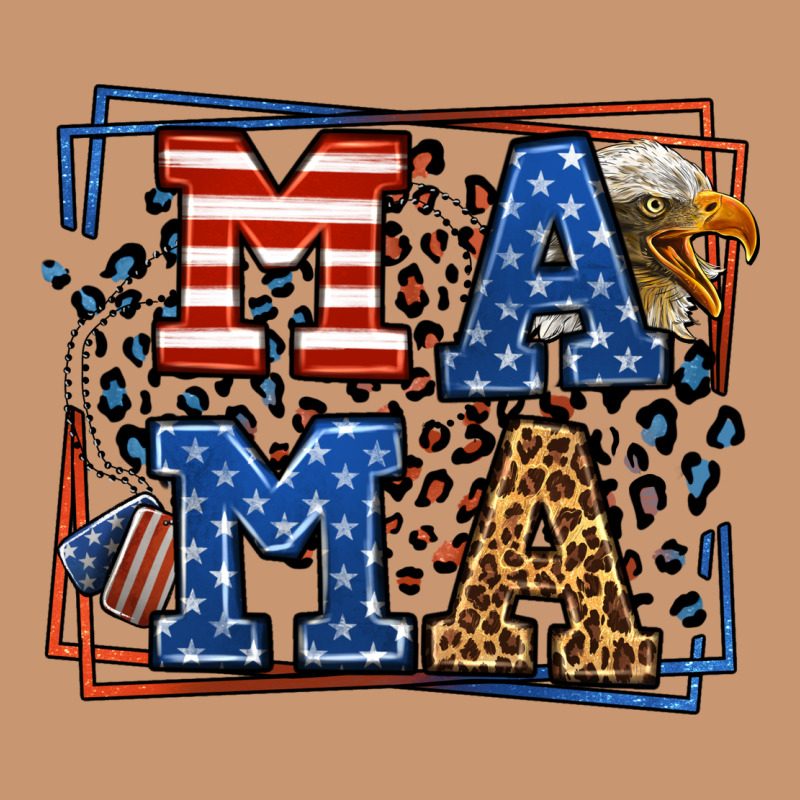Army Veteran Mama Leopard Frame 4th Of July Heavyweight Hoodie by LillyAllenDesigns | Teevron