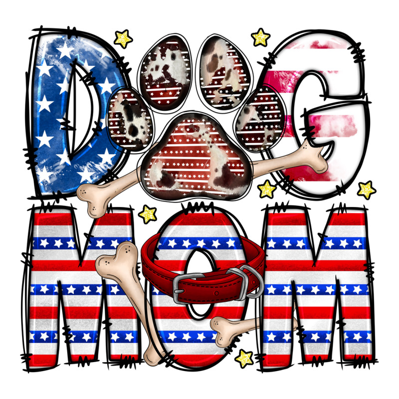 American Dog Mom Heavyweight Hoodie by CowhideDigitalArt | Teevron