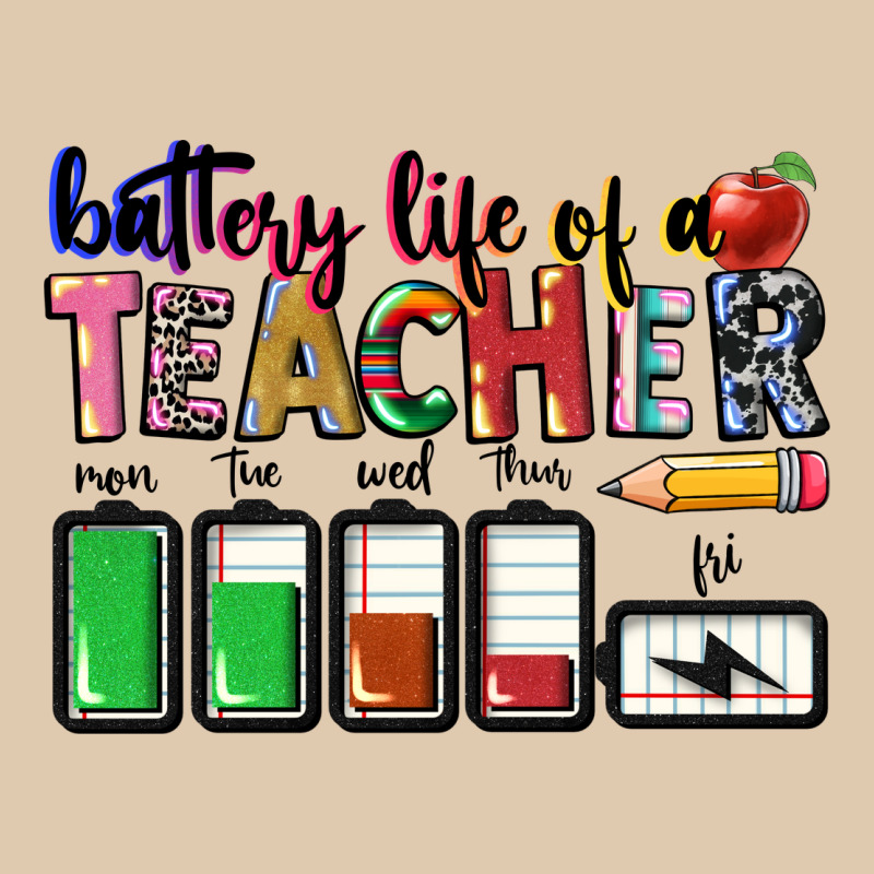 Battery Life Of Teacher Heavyweight Sweatshirt by CowGirlArtShop | Teevron