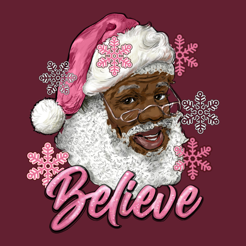 Pink Christmas African American Santa Believe Classic Tee by RanaPortraitStore | Teevron