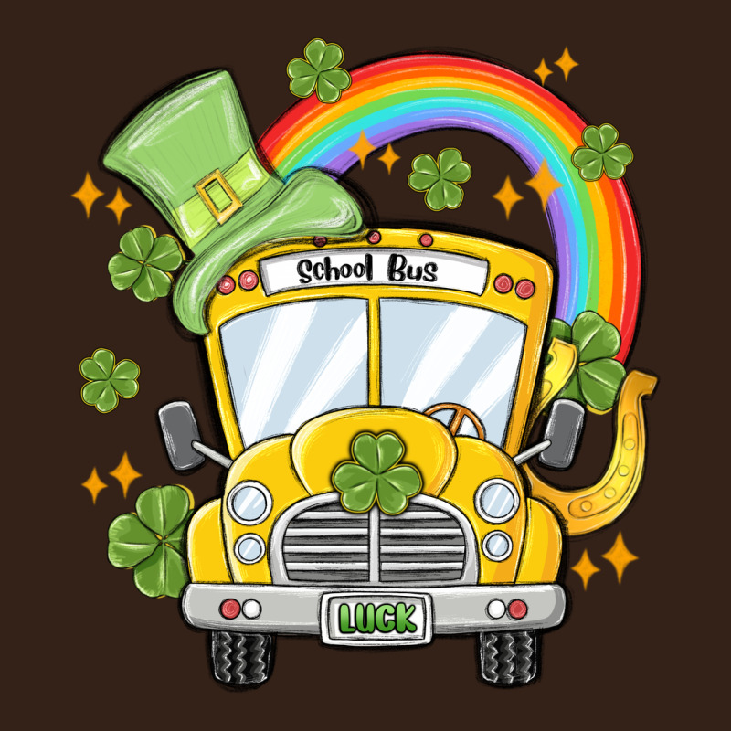 St. Patrick's Day School Bus Heavy Core Tee by MaliasSmallBusiness | Teevron