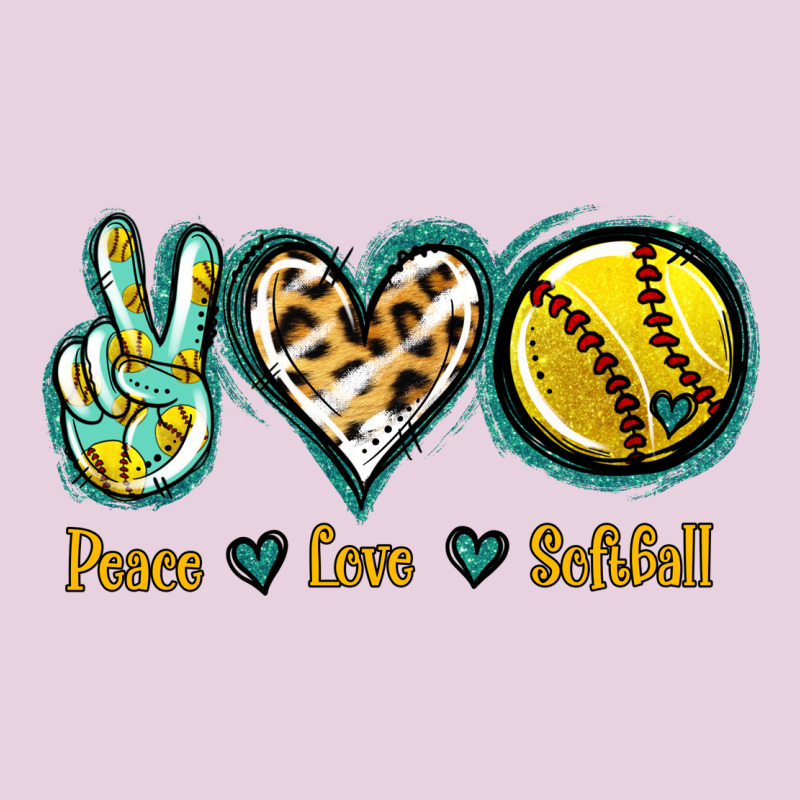 Peace Love Softball Ladies Tee by Jasminsmagicworld | Teevron