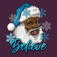 Winter Christmas African American Santa Believe Classic Tee | Teevron