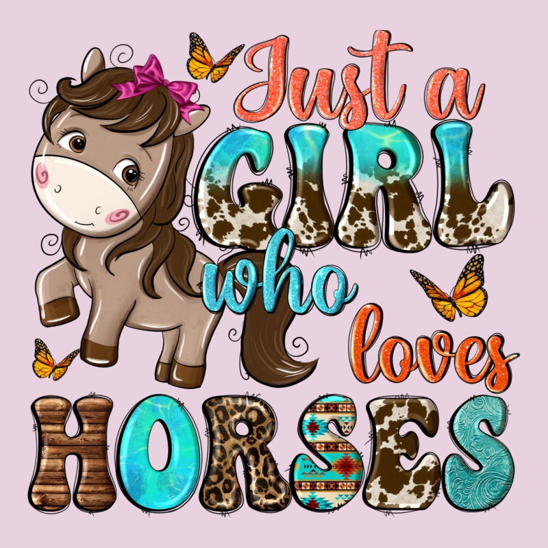 Just A Girl Who Loves Horses Ladies Tee by NancyCooperArtShop | Teevron