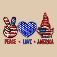 Peace Love America With Gnome 4th Of July Heavyweight Sweatshirt | Teevron