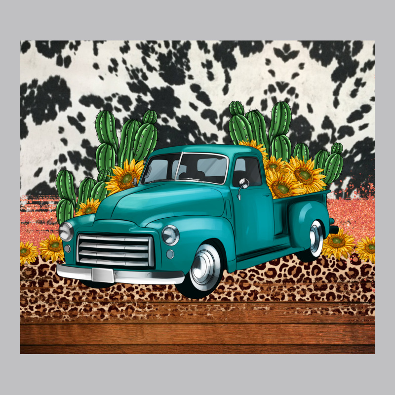 Western Farm Truck Cactus And Sunflowers Classic Tee by Jasminsmagicworld | Teevron