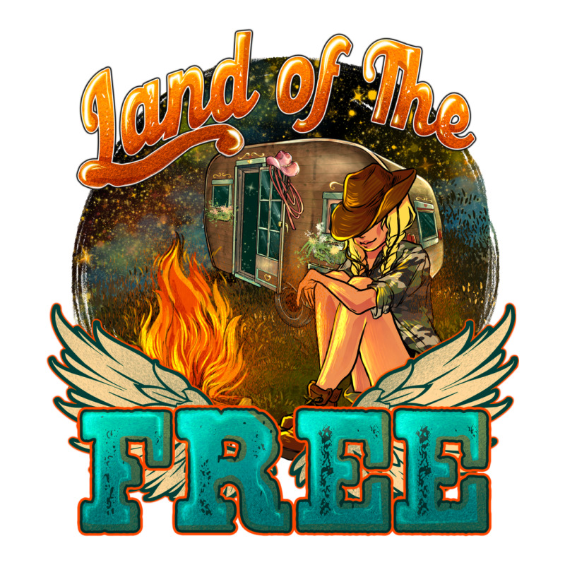 Land Of The Free Ladies Tee by NancyCooperArtShop | Teevron