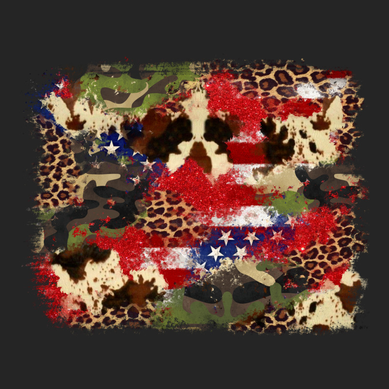 4th Of July American Flagcowhide  Leopard Backgrou Premium Hoodie by FaDigitalArtStudio | Teevron
