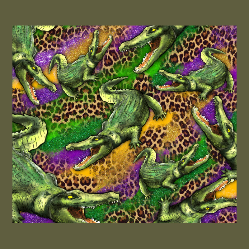 Mardi Gras Louisiana Crocodile Leopard Vintage Tee by RanaPortraitStore | Teevron