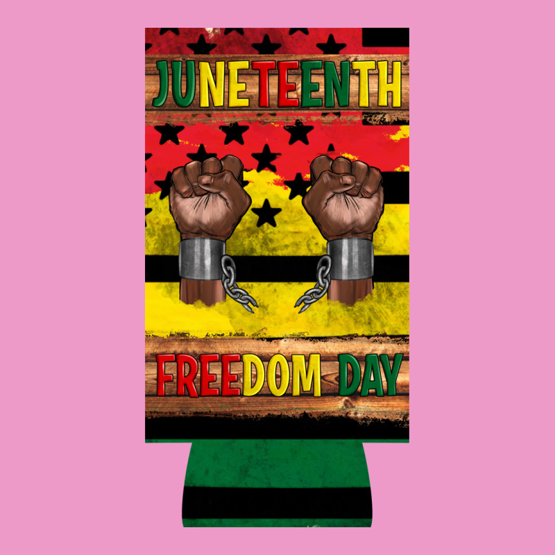 Juneteenth Freedom Day 12 Oz Can Cooler (slim) 2 Urban Hoodie by Artiststas | Teevron