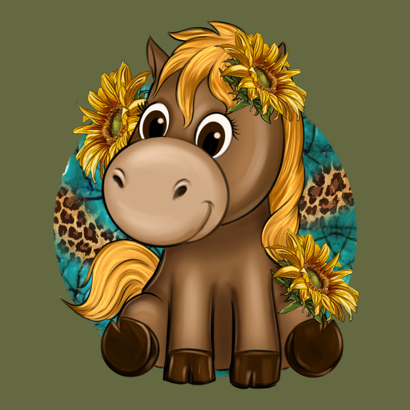 Cute Baby Horse Amd Sunflowers Long Sleeve Tee by texasbilliewilder | Teevron