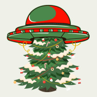 Ufo Christmas Pine Tree Urban Heavy Tee | Teevron