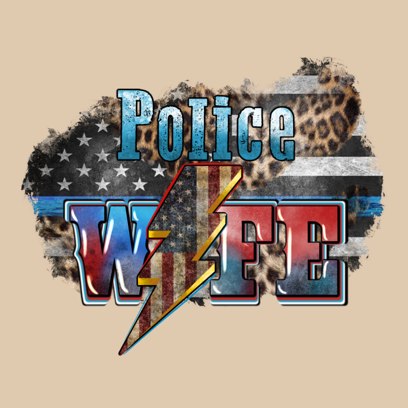 Police Wife Lightning Bolt 4th Of July Heavyweight Sweatshirt by HowdyJamesFarm | Teevron