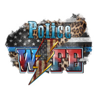 Police wife lightning bolt 4th of july | Teevron