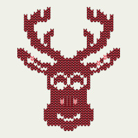 Christmas Deer Ugly Urban Heavy Tee | Teevron