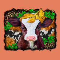 St Patricks Baby Cow With Leopard Background Classic Tee | Teevron