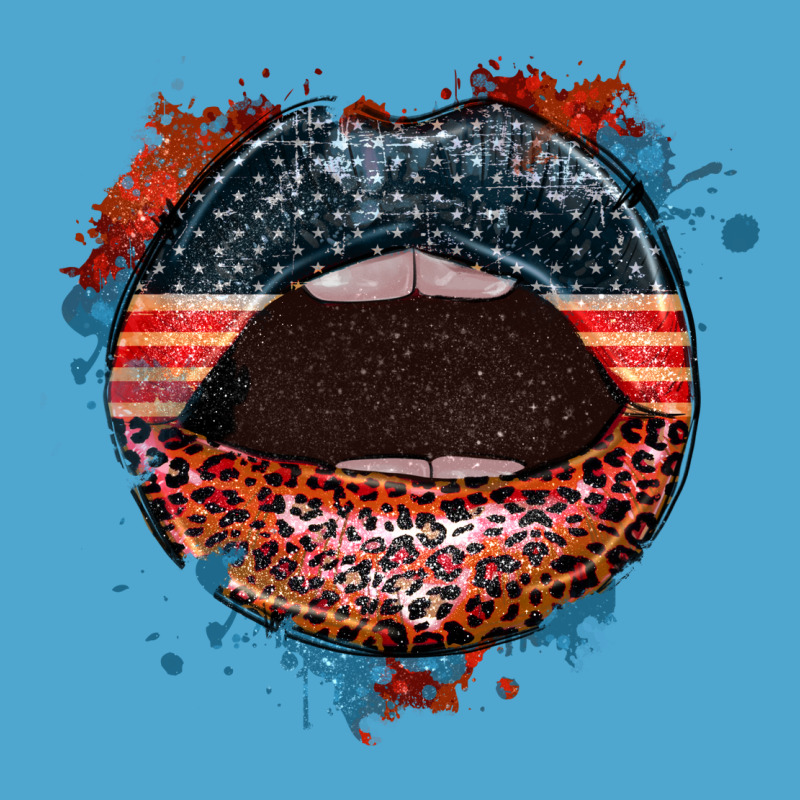 American Flag Lips 4th Of July Premium Hoodie by FaDigitalArtStudio | Teevron