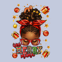 One Merry Mama Christmas Afro Messy Bun Long Sleeve Tee | Teevron
