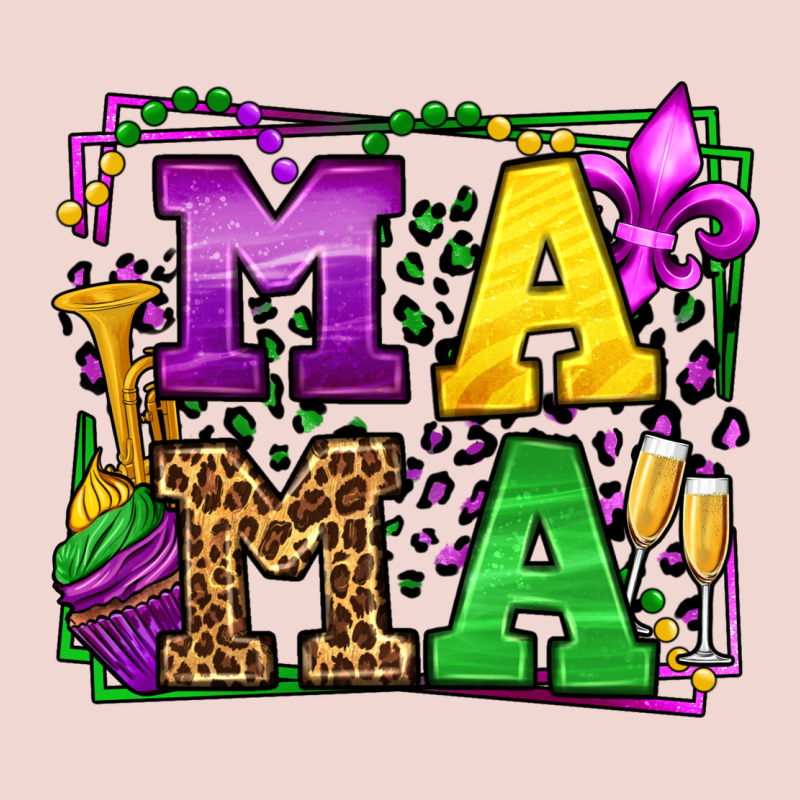 Mardi Gras Leopard Frame Mama Mother's Day Premium Sweatshirt by LillyAllenDesigns | Teevron