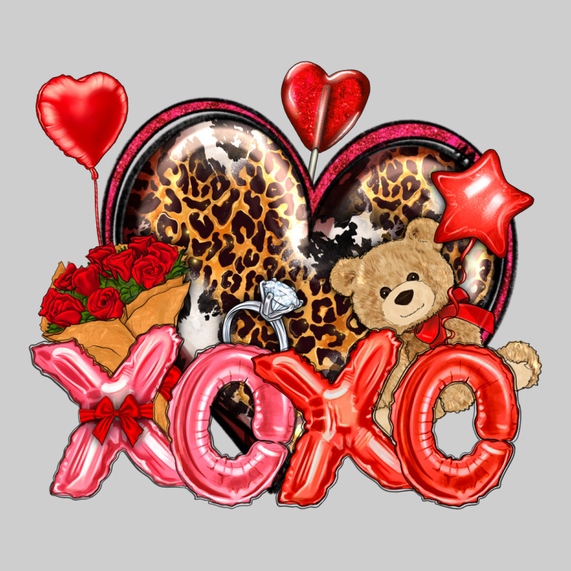 Xo Xo With Leopard And Cowhide Heart Premium Tee by NancyCooperArtShop | Teevron