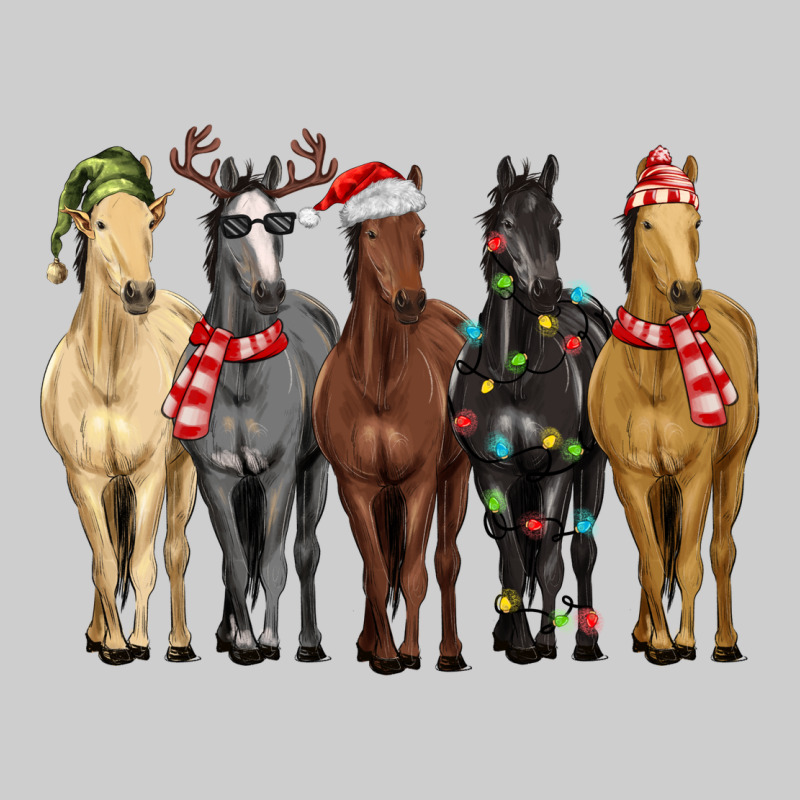 Horses With Christmas Premium Tee by MaliasSmallBusiness | Teevron