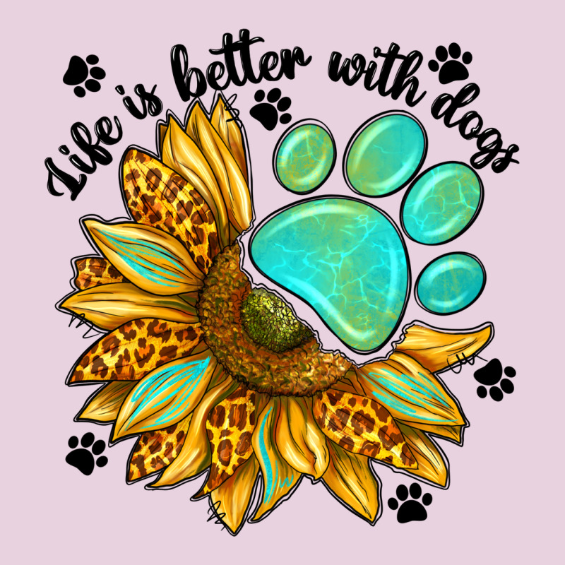 Life Is Better With Dogs Ladies Tee by NancyCooperArtShop | Teevron