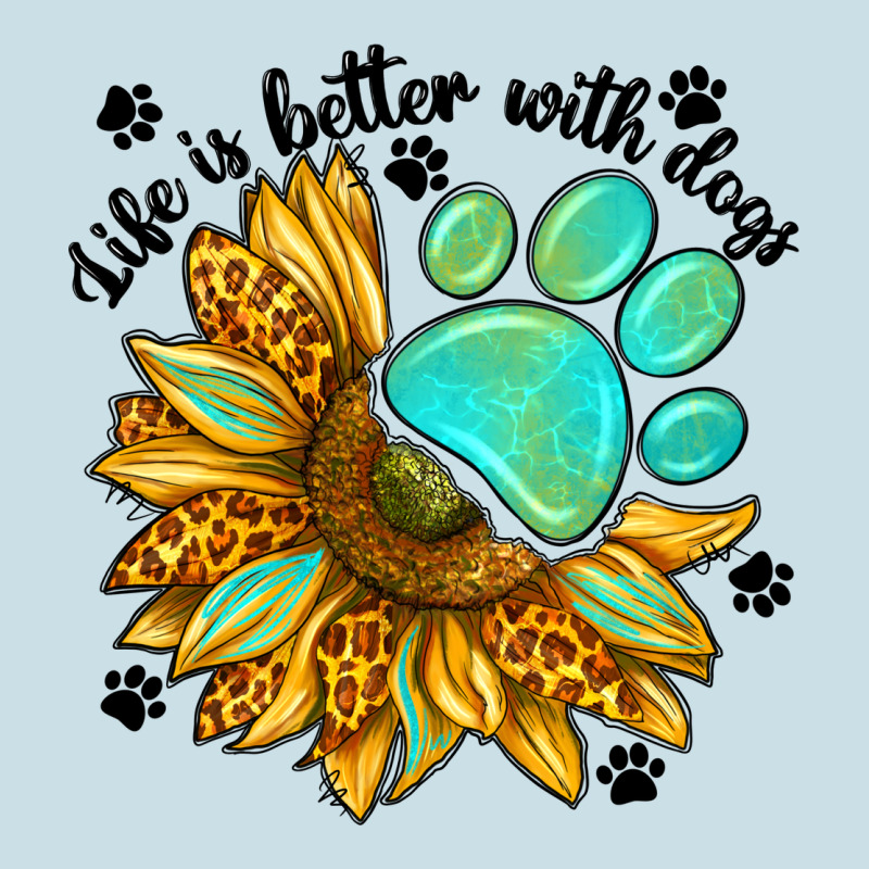 Life Is Better With Dogs Ladies Tee by NancyCooperArtShop | Teevron