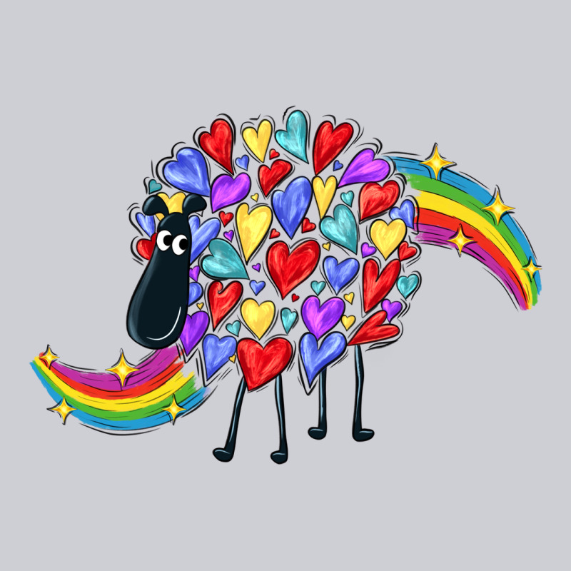 Rainbow Sheep Heavyweight Sweatshirt by CowGirlArtShop | Teevron