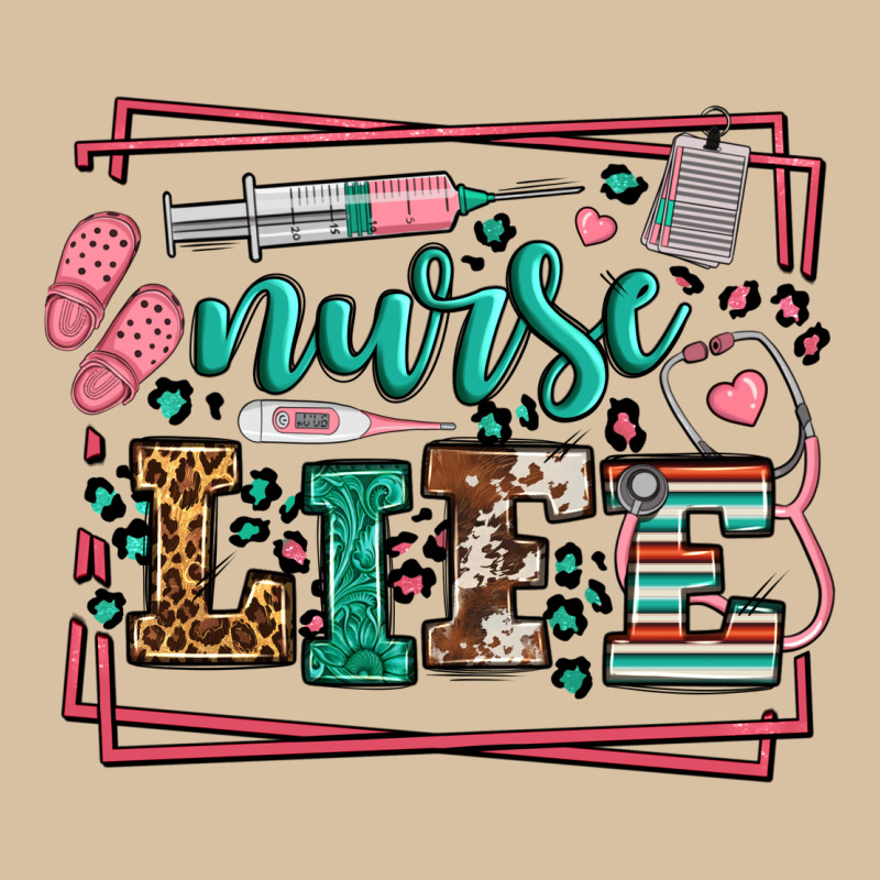 Nurse Life Leopard Frame Heavyweight Hoodie by LillyAllenDesigns | Teevron
