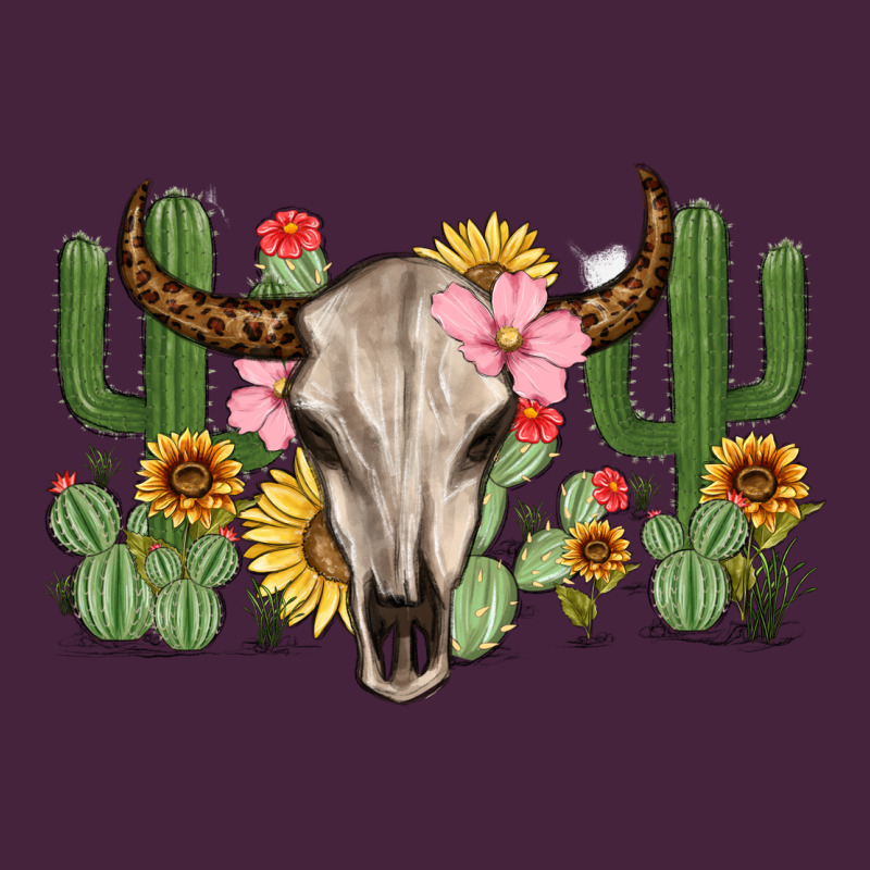 Bull Skull With Cactus Premium Tee by MaliasSmallBusiness | Teevron