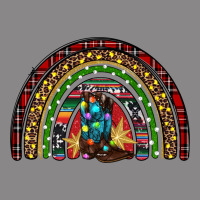 Christmas Cowboy Boots Rainbow Vintage Tee | Teevron