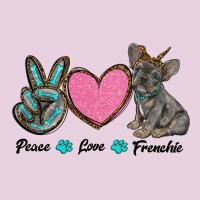 Peace Love Frenchie Ladies Tee | Teevron