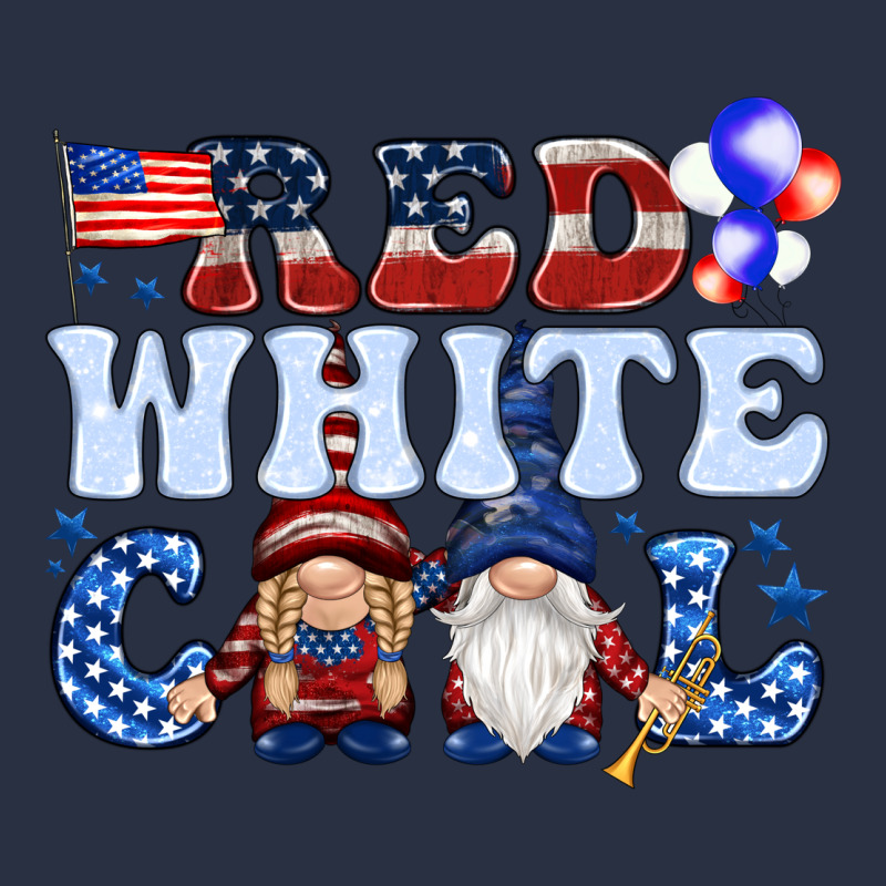 Red White Cool With Gnomies 4th Of July Heavyweight Sweatshirt by HowdyJamesFarm | Teevron