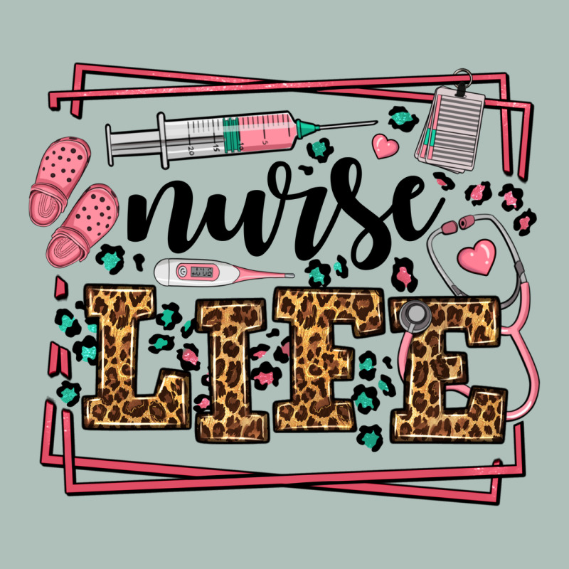 Nurse Life Leopard Frame Heavyweight Hoodie by LillyAllenDesigns | Teevron